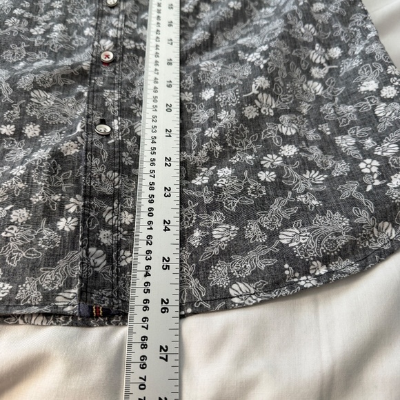 MBX Denim Wear Men's Slim Fit Inside-Out Short Sleeve Button Up Shirt Size Large - Picture 13 of 15